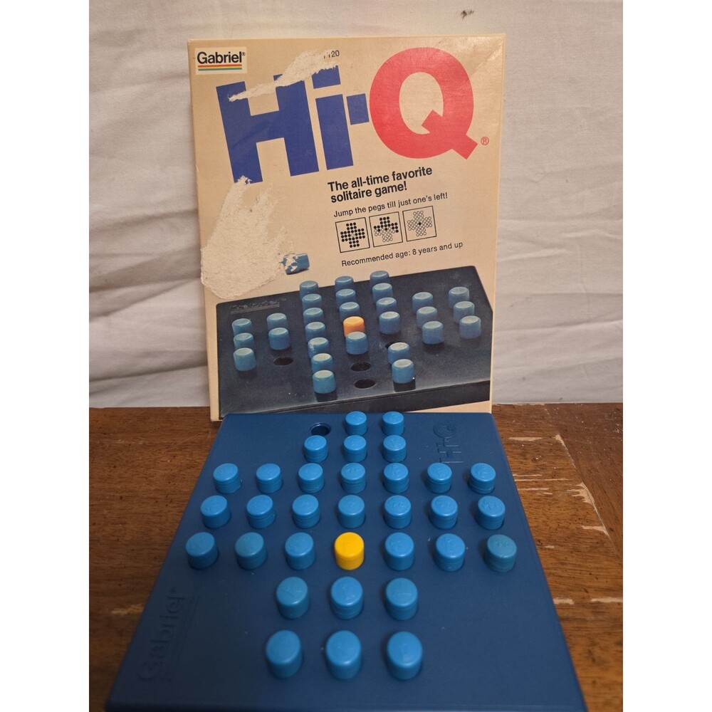 HI-Q Gabriel #7120 Solitaire Game Pegs Original Box Complete Game 1978 Vintage